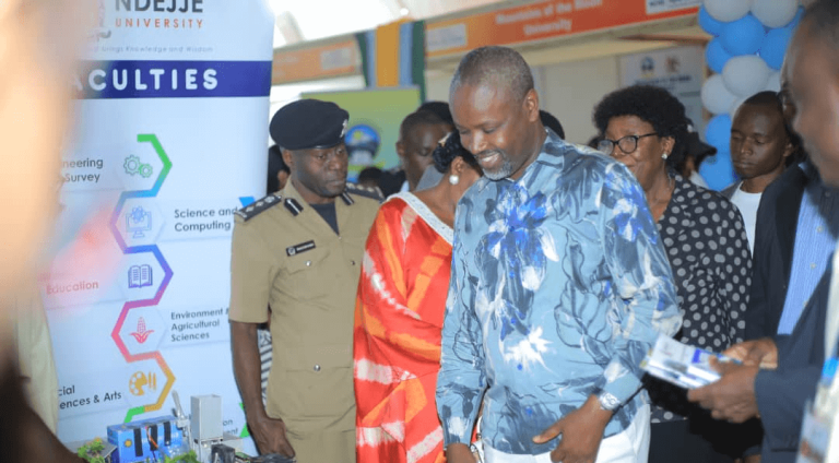 Rt.Hon. Thomas Tayebwa Visits Ndejje University Stall at the 15th NCHE Higher Education Exhibition